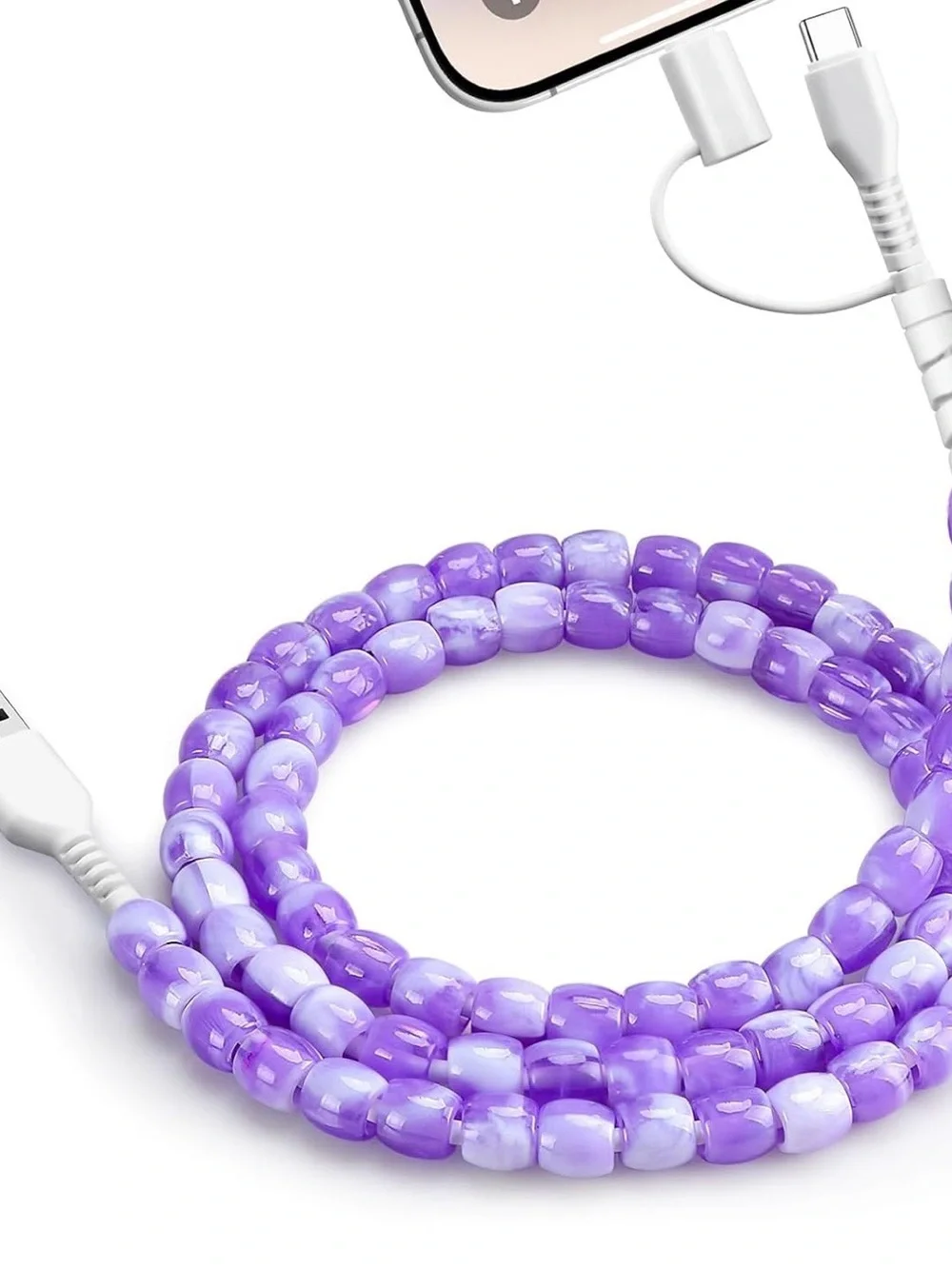 Beaded Multi Charging Cable 2 in 1